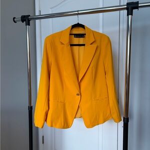 New York & Company Vibrant Yellow Blazer